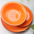 Современный дизайн ручной рисование цветовой глазурь керамическая посуда